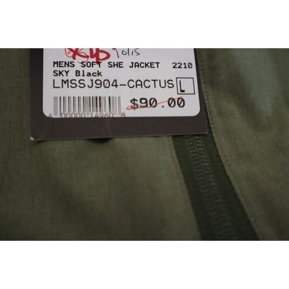 Charm City Run LMSSJ904 Men's Sz Large Cactus Green Soft Shell Hooded Jacket - Picture 5 of 7